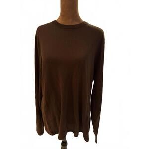 NWT J.Crew Women's 100% Merino Wool Brown Long Sleeve Knit Sweater Size 2X